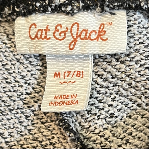 Cat & Jack Two Pair Dressier Sweatpants Black & Gold 7/8 - Picture 8 of 9